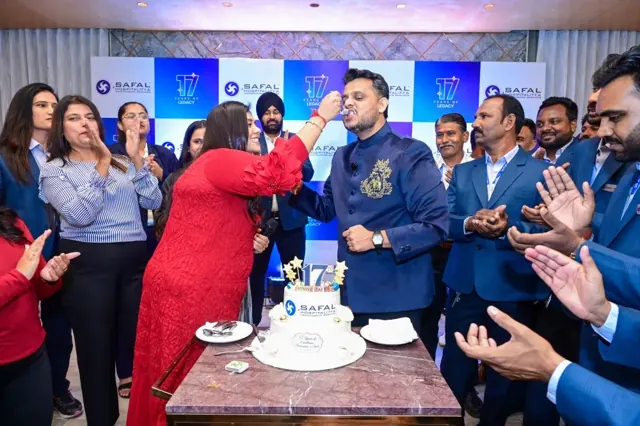 Cake Cutting &ndash; Safal Hospitality 17 years of legacy celebration