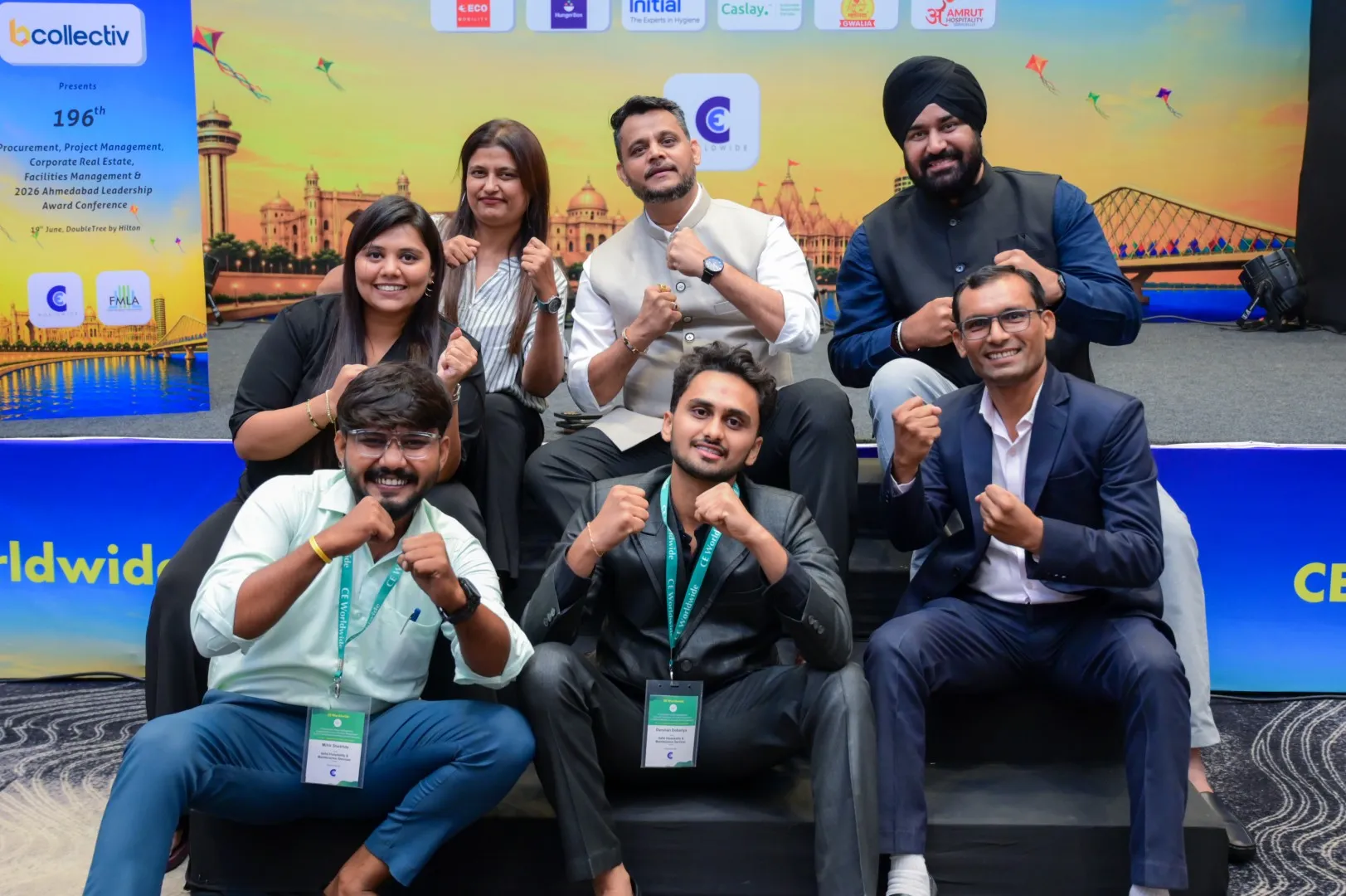 Safal Hospitality on stage at CE Worldwide 2026 in Ahmedabad